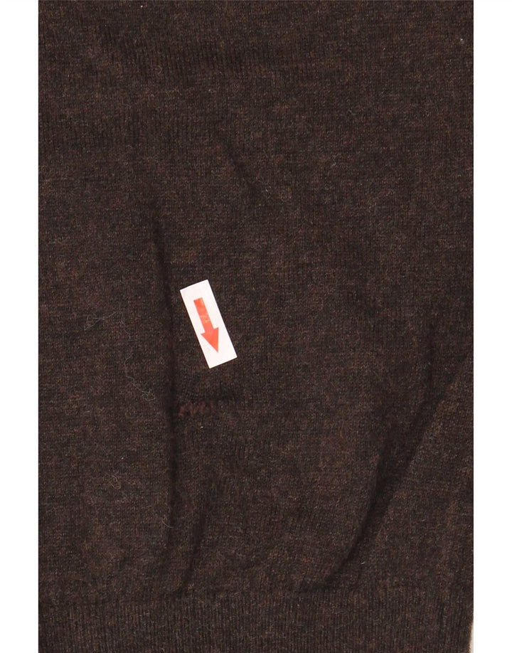Tommy Hilfiger Herren-Pullover mit V-Ausschnitt, XL, braune Lammwolle