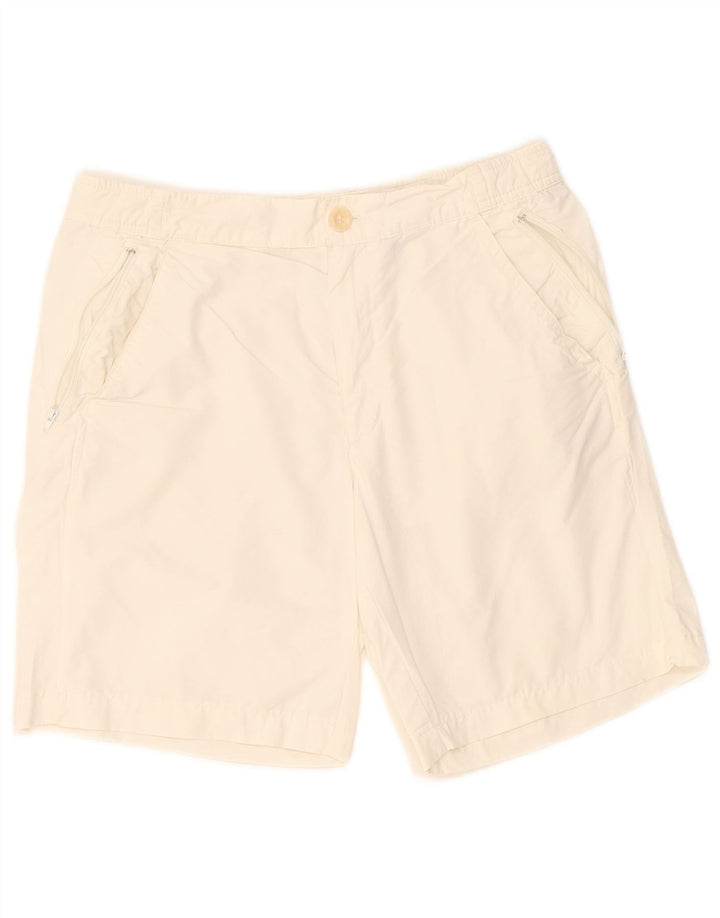 Canadiens Damen Chinoshorts IT 44 Medium W30 Weiße Baumwolle