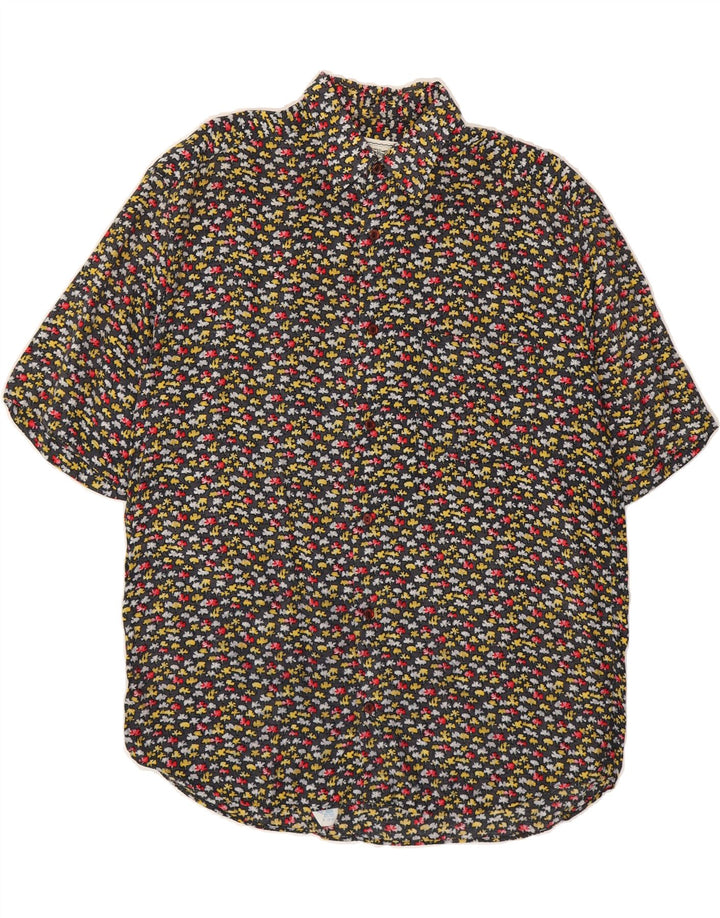 WAMPUM Mens Short Sleeve Shirt Medium Multicoloured Floral Viscose Vintage Wampum and Second-Hand Wampum from Messina Hembry 