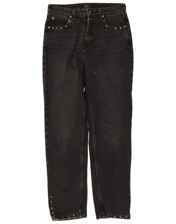 Lee Damen Carol Straight Jeans W28 L28 Schwarze Baumwolle