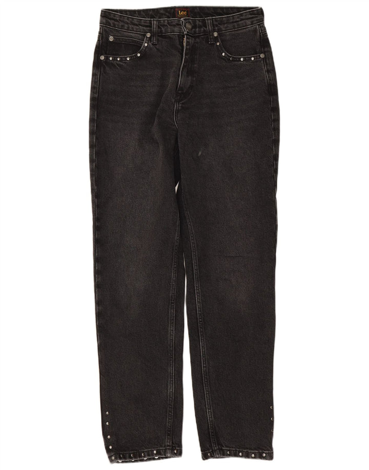 Lee Damen Carol Straight Jeans W28 L28 Schwarze Baumwolle