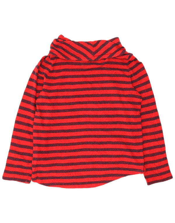 Chaps Damen-Sweatshirt mit Rollkragen, Gr. 14, groß, rot gestreift, Baumwolle