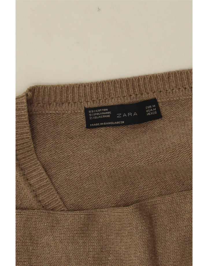 Zara Damen Strickjacke UK 12 Mittelgrau