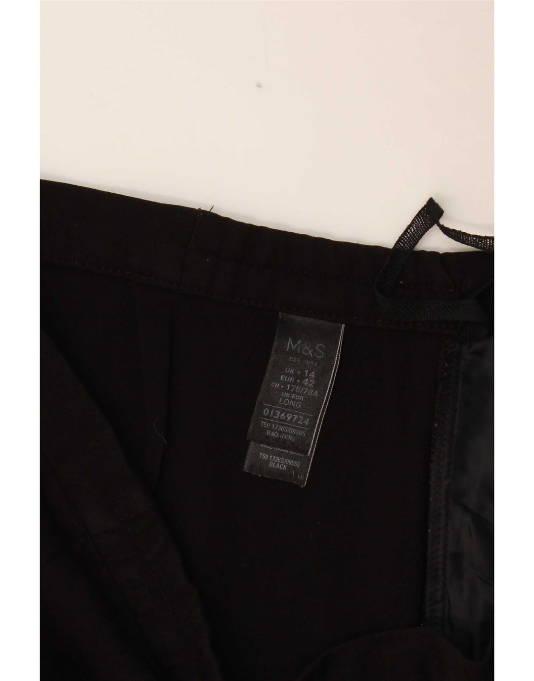Marks & Spencer Damen Freizeithose UK 14 Large W34 L32 Schwarz Polyester