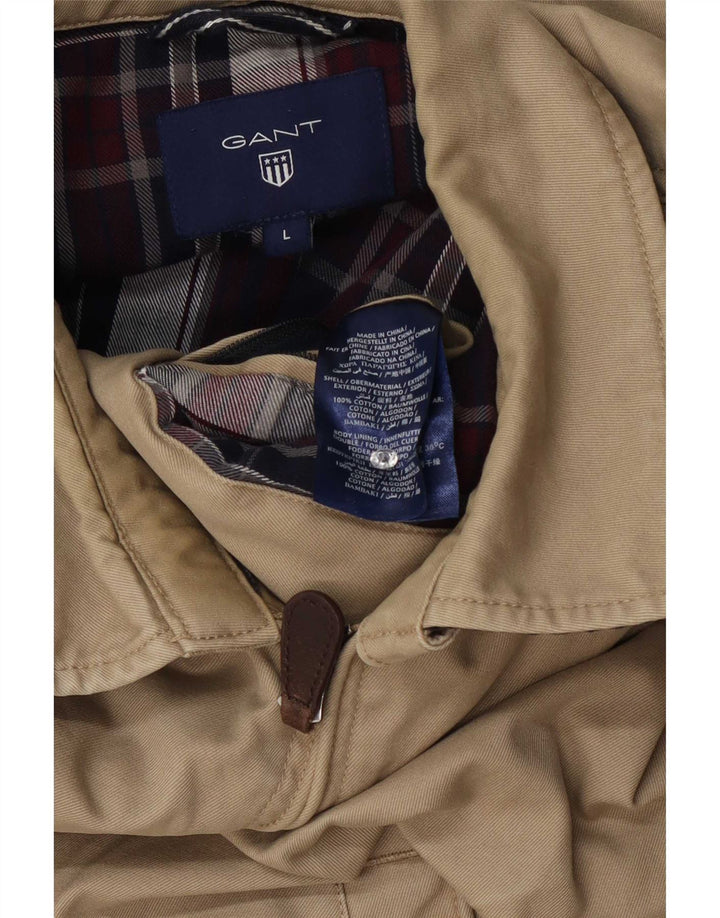 Gant Herren Bomberjacke UK 40 Large Beige Baumwolle
