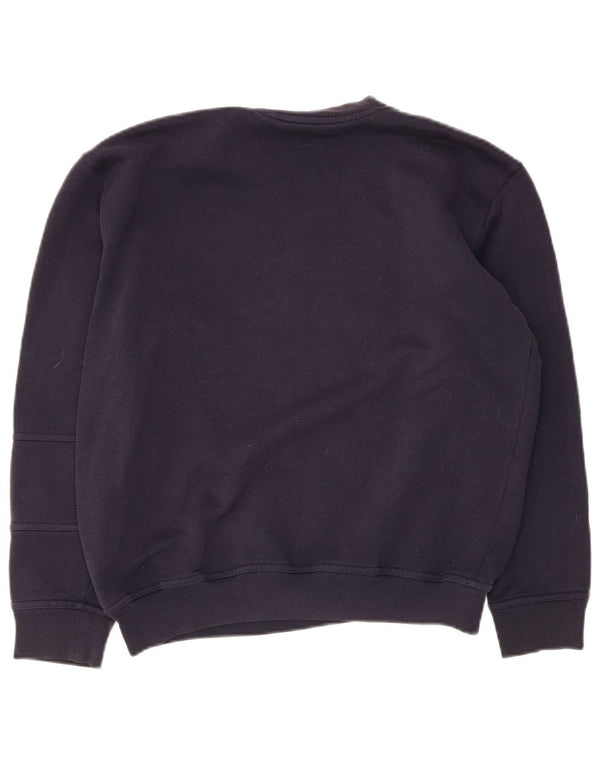 Ellesse Womens Graphic Oversized Sweatshirt Pullover UK 10 Small Marineblau