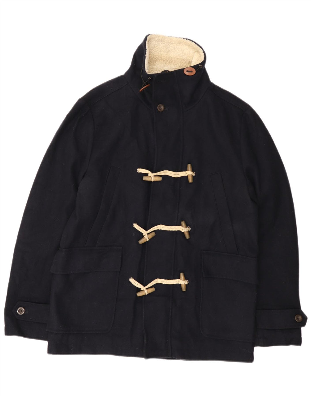 Burton Herren-Duffle-Jacke UK 38, mittelmarineblaue Wolle