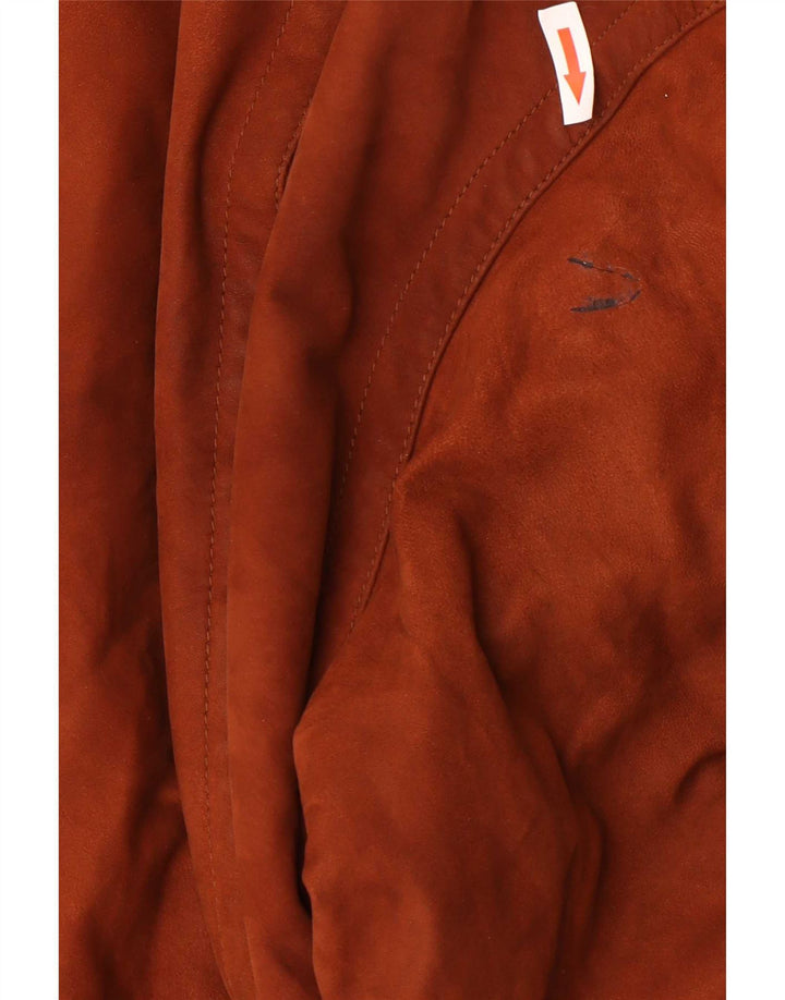 Maddox Herren-Utility-Jacke aus Wildleder, IT 52 XL, Braun, Farbblock