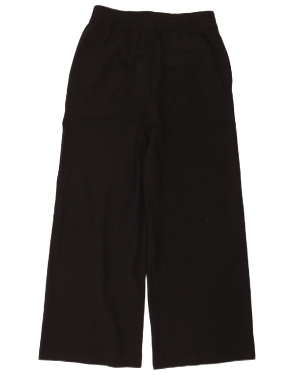 Marks & Spencer Damen-Hose mit weitem Bein, kurz geschnitten, UK 10, Größe S, W30, L25, Schwarz