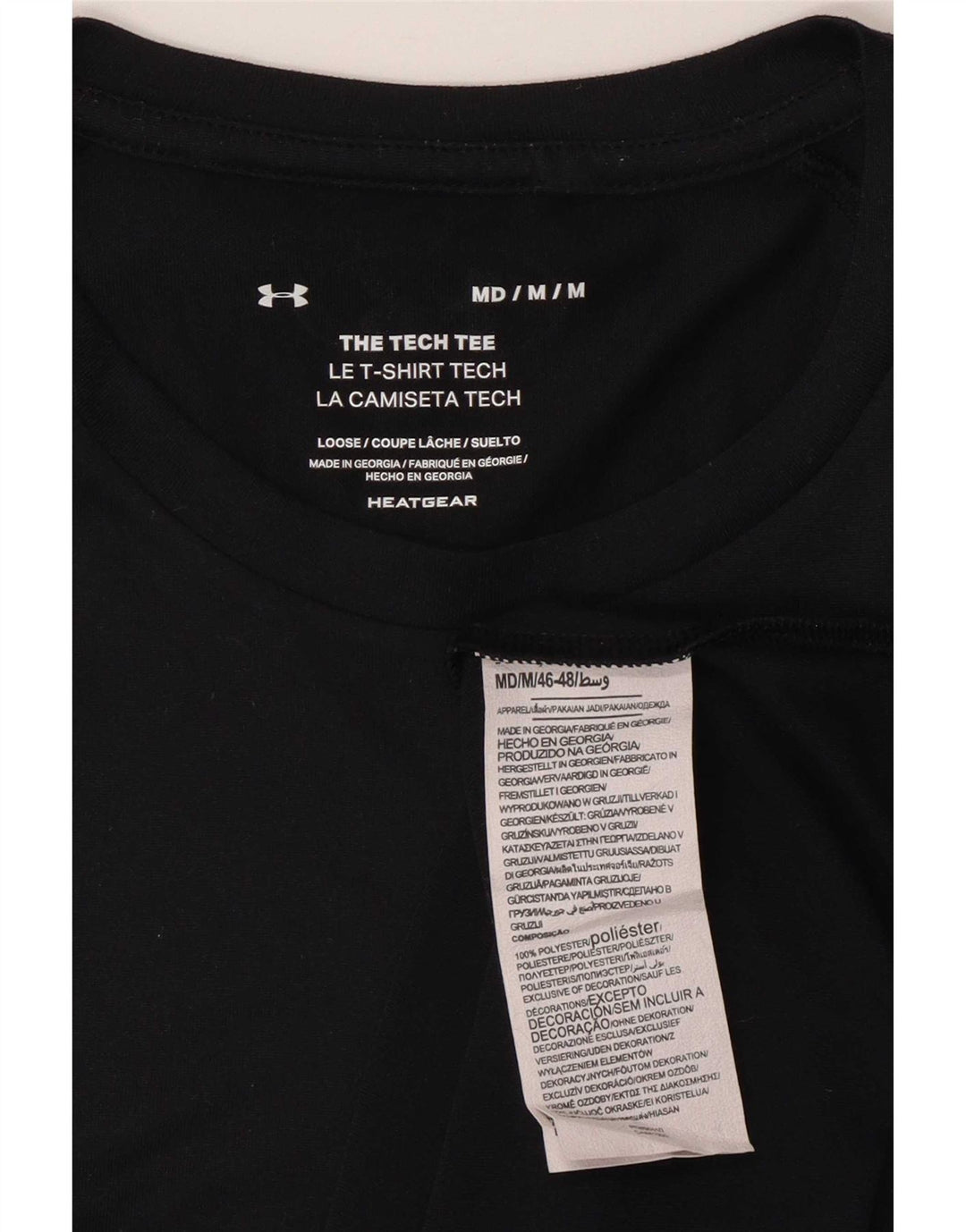Under Armour Herren Heat Gear T-Shirt Top Medium Schwarz Polyester