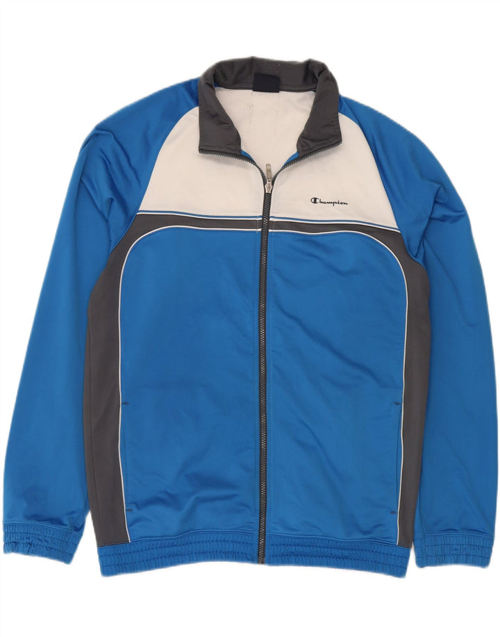 CHAMPION Herren-Trainingsanzug-Oberteil, Jacke, XL, Blau, Farbblock