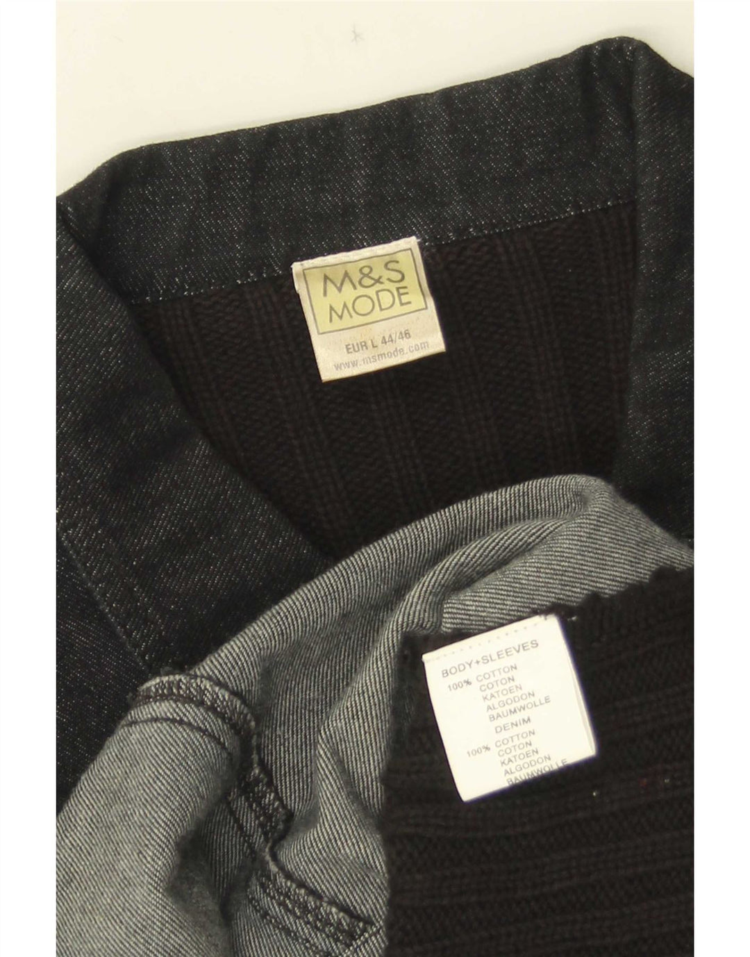 Marks & Spencer Damen-Cardigan-Pullover UK 16 Große schwarze Baumwolle