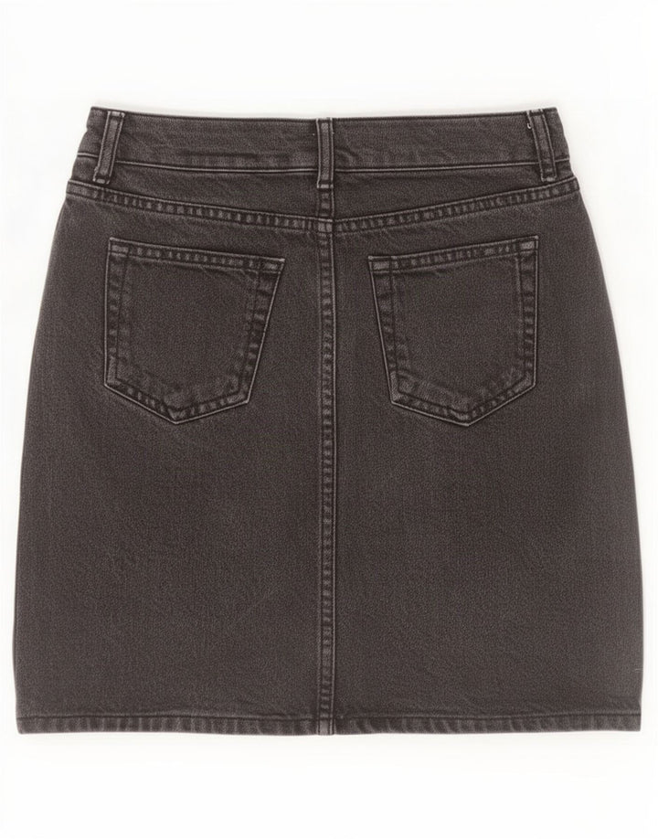 Topshop Damen Mini-Jeansrock W26 Small Schwarz Baumwolle
