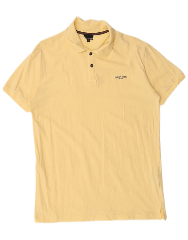 Calvin Klein Jeans Herren Poloshirt 2XL Gelb Baumwolle