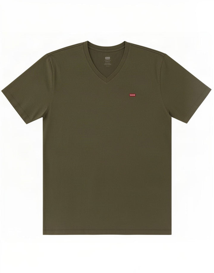 Levi's Herren Standard T-Shirt Top XL Khaki Baumwolle