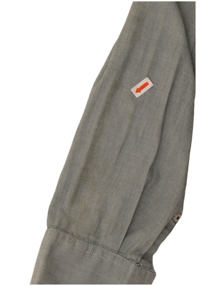 BONOBOS Herren-Hemd mit maßgeschneiderter Passform, Größe L, aus grauer Baumwolle