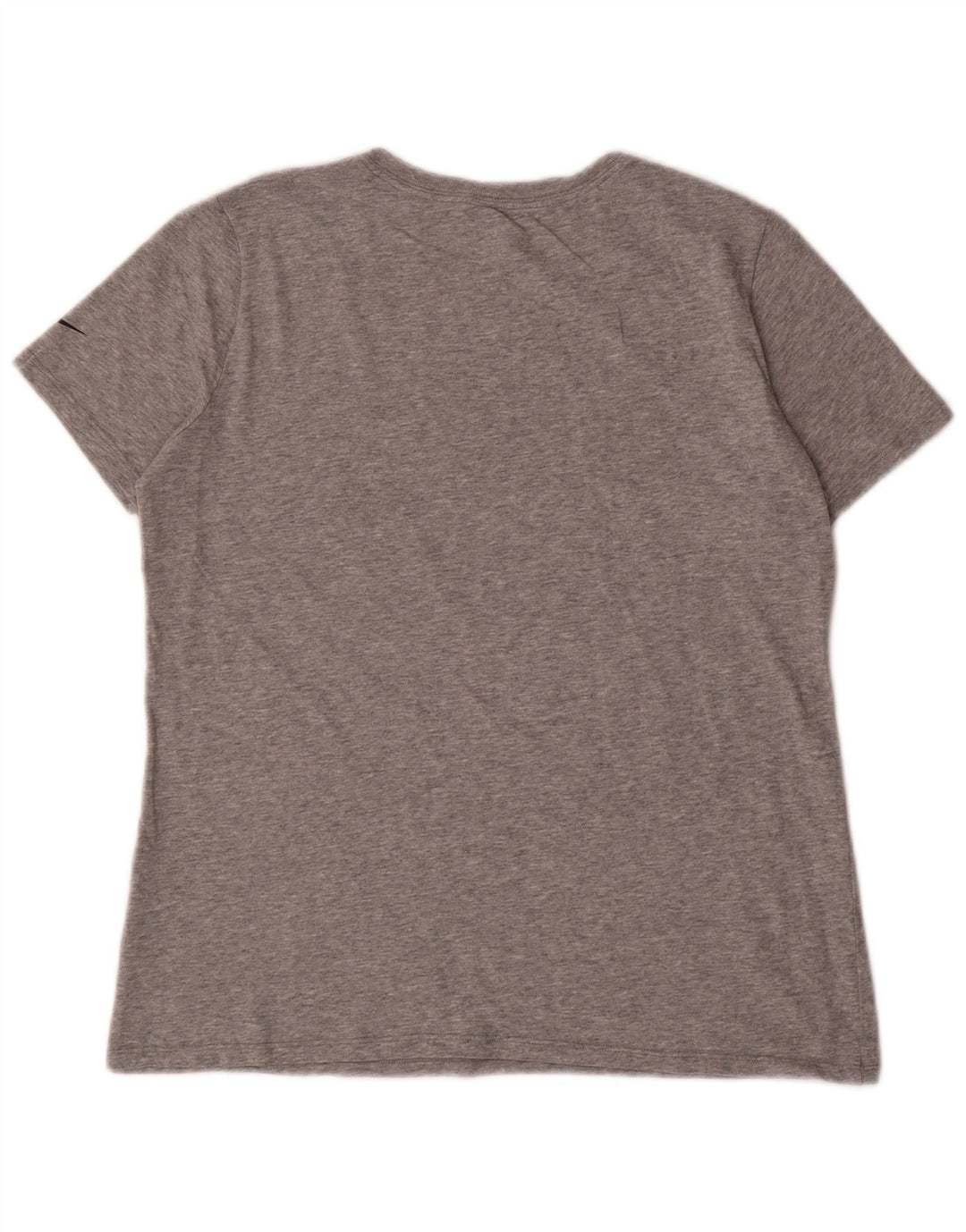 NIKE Damen Dri Fit Graphic T-Shirt Top UK 14 Mittelgraue Baumwolle