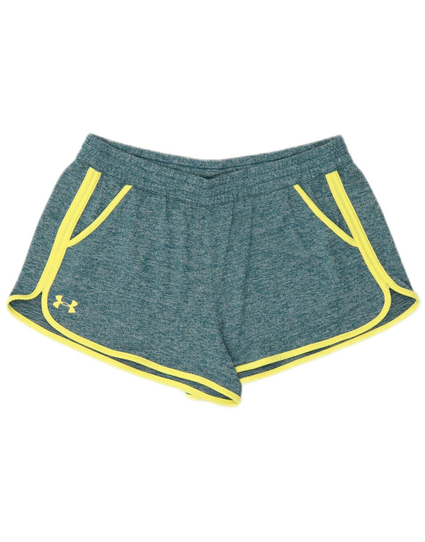 Under Armour Womens Loose Fit Sport Shorts UK 16 Large Grün meliert
