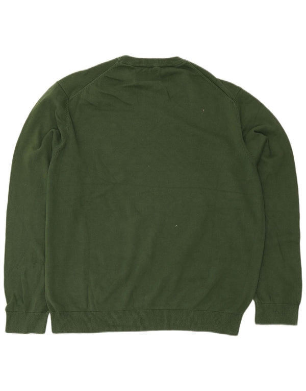 Izod Mens Crew Neck Jumper Sweater 2XL Green