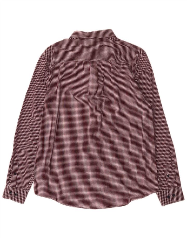 Penguin Herren Heritage Slim Fit Hemd, groß, rot kariert, Baumwolle