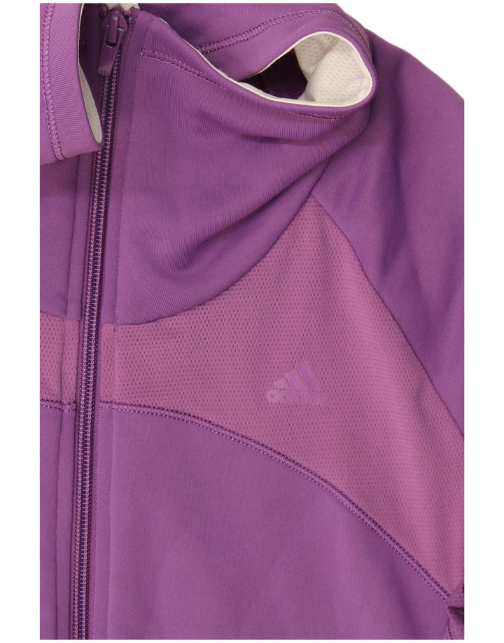 Adidas Damen Climacool Trainingsanzug Top Jacke UK 12 Medium Lila