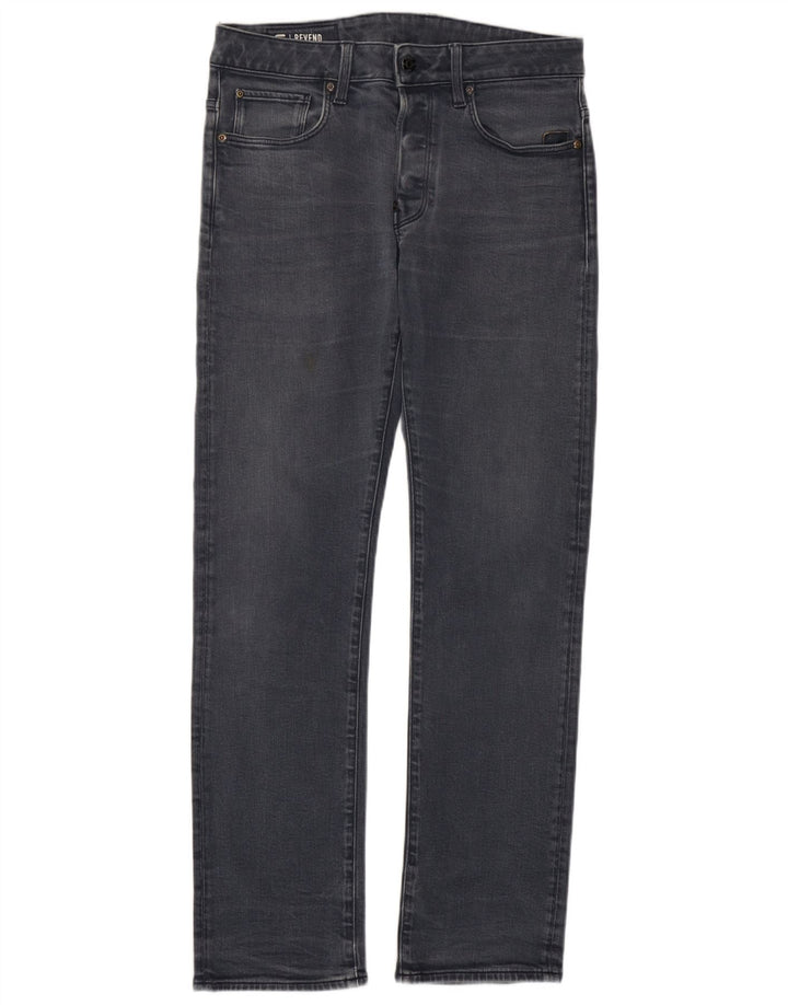 G-Star Herren Straight Jeans W30 L32 Graue Baumwolle