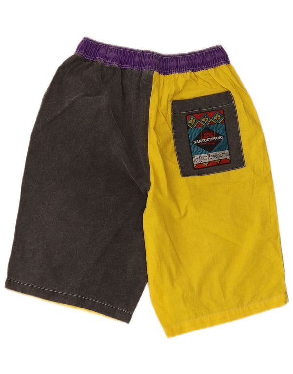 Santo Stefano Herren Grafik-Sportshorts IT 46 Small Gelb Farbblock
