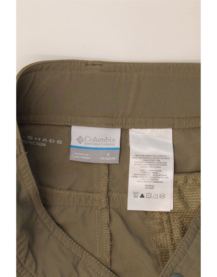 COLUMBIA Damen Regular Cargohose US 6 Medium W32 L32 Khaki