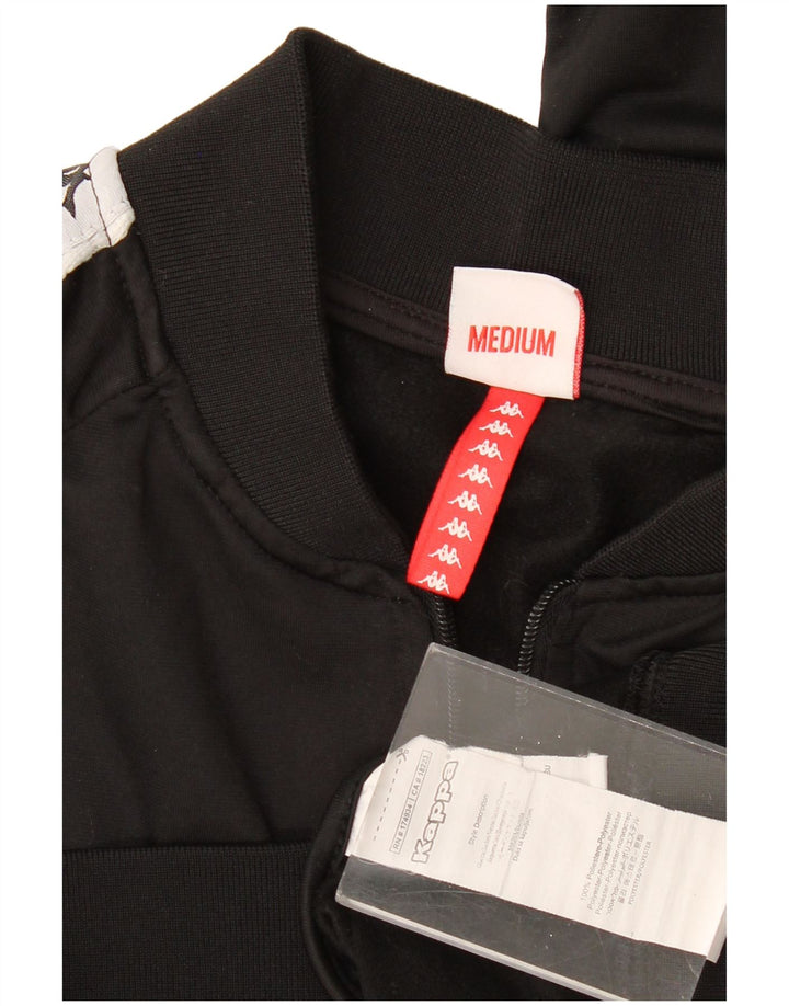 KAPPA Damen-Trainingsanzugoberteil mit Grafik, UK 14, Mittelschwarz, Farbblock