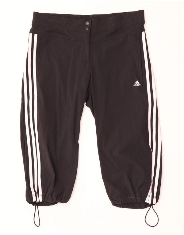 Adidas Damen Climalite Bermudashorts UK 12 Medium W32 Schwarzes Nylon