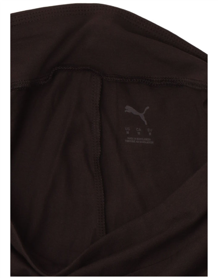 PUMA Damen Graphic Leggings UK 12 Medium Schwarz Baumwolle