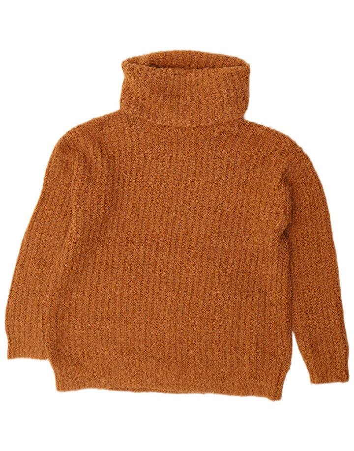 Marks & Spencer Damen-Pullover, übergroß, Rollkragenpullover, Gr. 10, Größe S, Braun