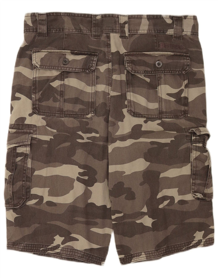 Mountain Warehouse Herren-Cargoshorts, Größe W34, groß, graue Camouflage-Baumwolle