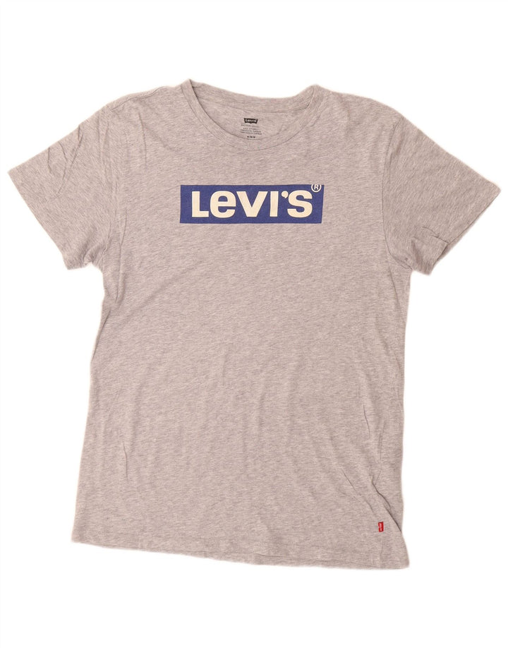 Levi's Herren-T-Shirt mit Grafik, mittelgrau gesprenkelte Baumwolle