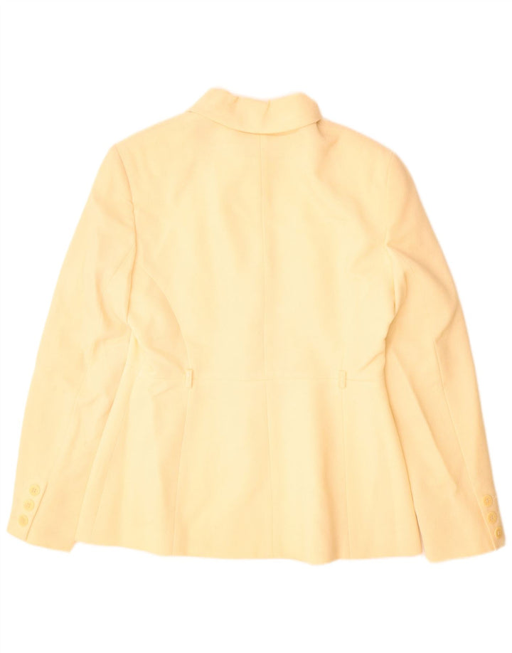 Karen Millen Damen 3-Knopf-Blazerjacke UK 14 Mittelbeige Schurwolle