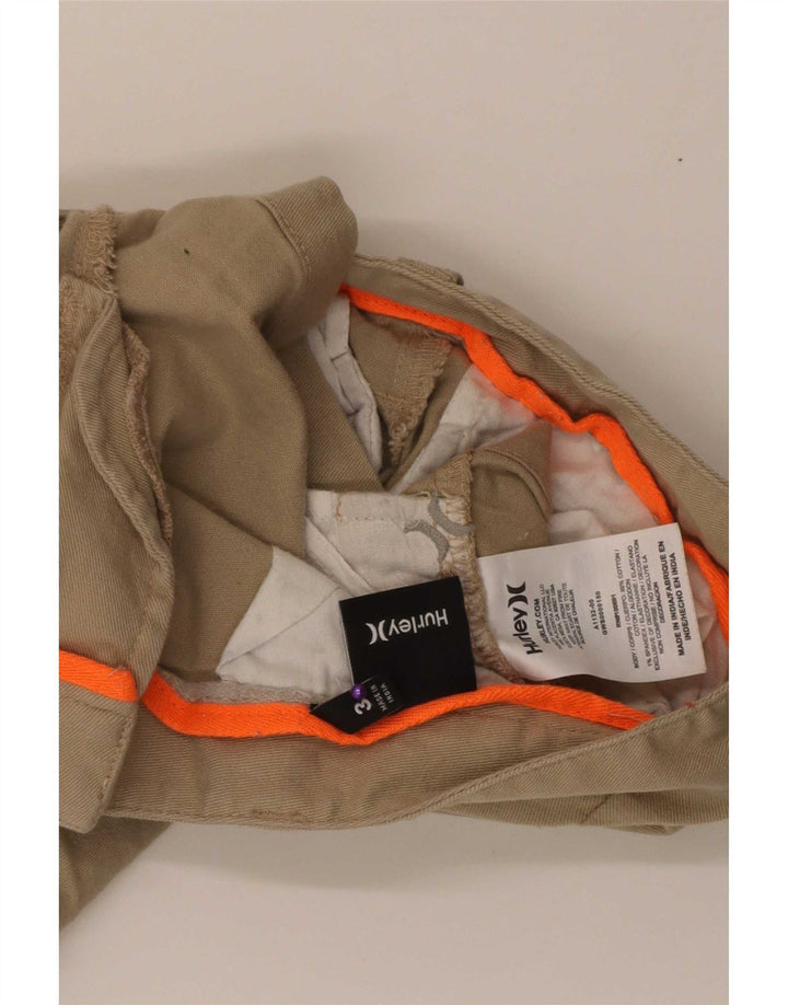 Hurley Damen Hotpants US 3 Small W30 Beige Baumwolle