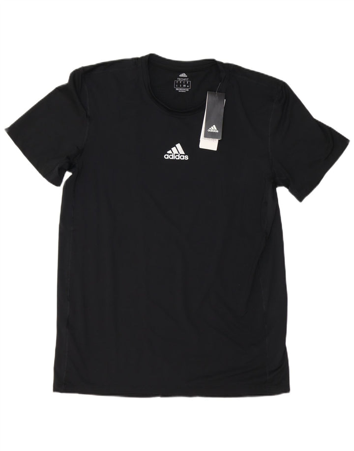 Adidas Herren T-Shirt Top Large Schwarz Polyester