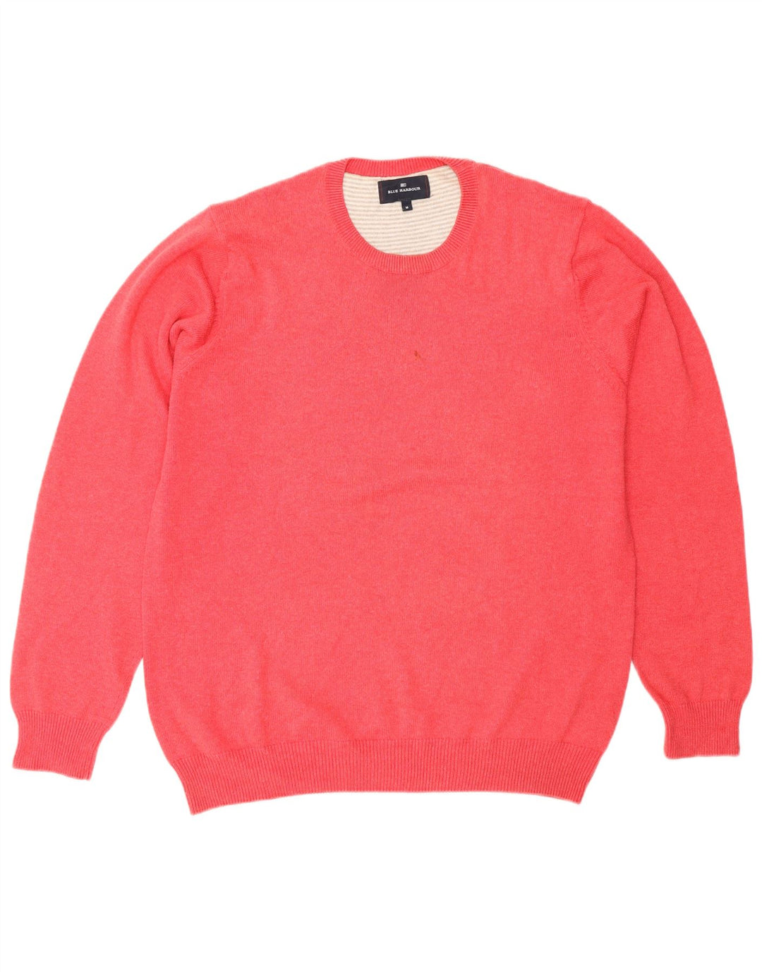 Marks & Spencer Herren Blauer Harbour-Pullover mit Rundhalsausschnitt Mittelrot