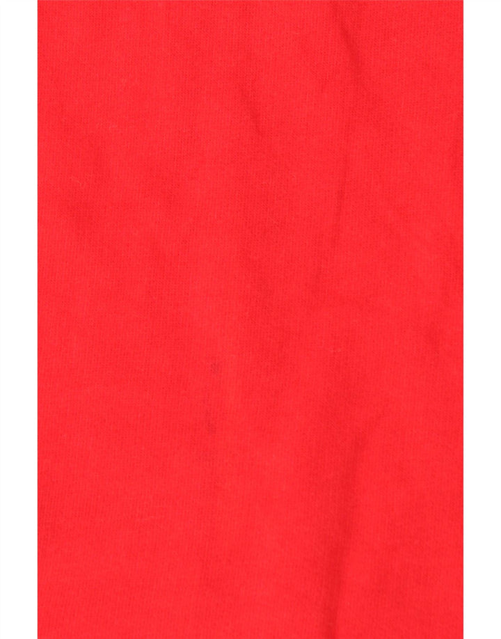 Think Pink Herren-Sweatshirt mit Reißverschluss am Hals, Größe L, Rot