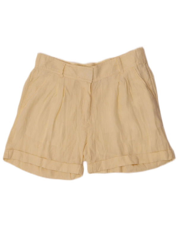 Marks & Spencer Damen Chinoshorts UK 12 Medium W30 Gelbes Leinen