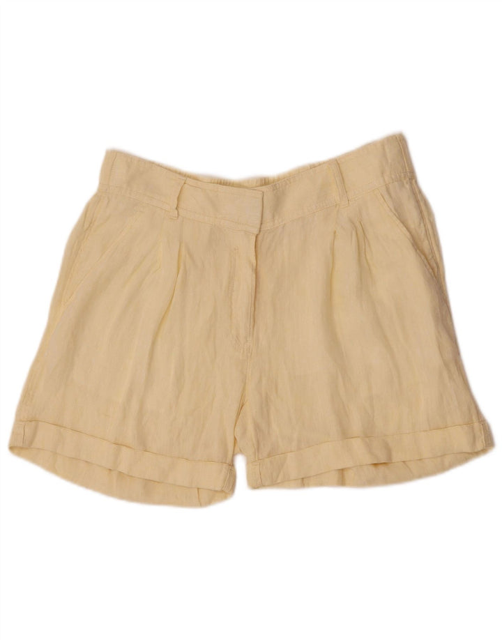 Marks & Spencer Damen Chinoshorts UK 12 Medium W30 Gelbes Leinen
