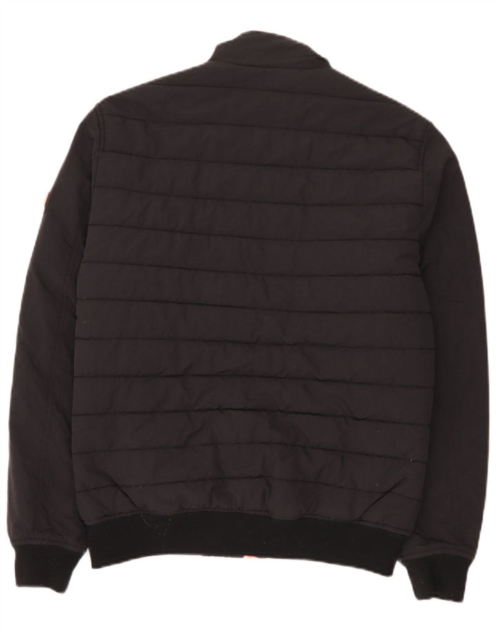 Superdry Herren Wattierte Jacke UK 38 Mittelschwarzes Nylon