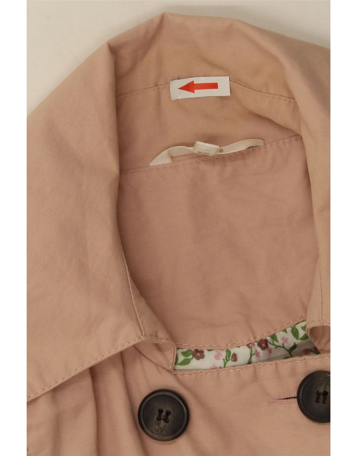 Marks & Spencer Damen Trenchcoat UK 10 Small Rosa Baumwolle