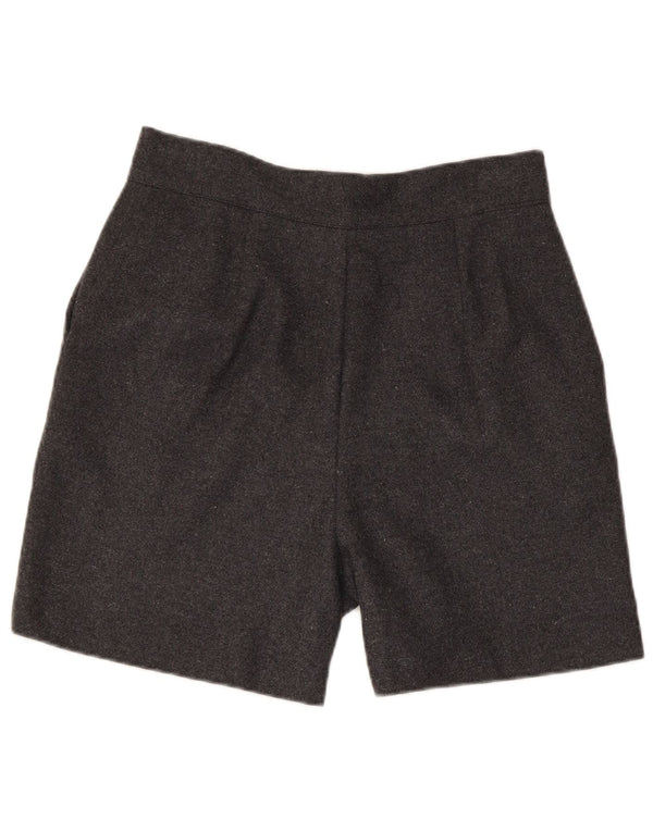 Vintage Damen Casual Shorts Groß W30 Grau Polyester