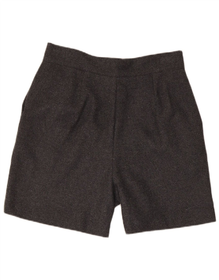 Vintage Damen Casual Shorts Groß W30 Grau Polyester