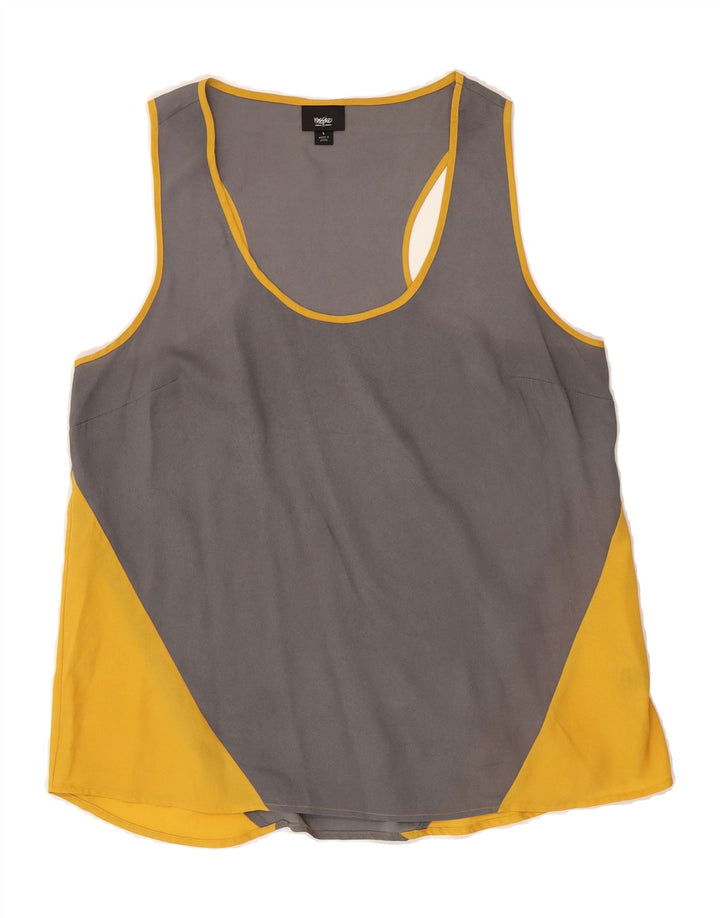 MOSSIMO Womens Vest Top UK 16 Large Grey Colourblock Polyester Vintage Mossimo and Second-Hand Mossimo from Messina Hembry 