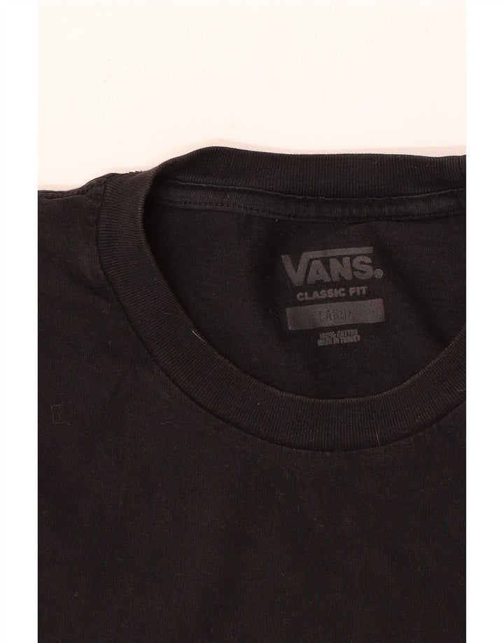 Vans Herren-T-Shirt mit klassischer Passform, groß, aus schwarzer Baumwolle