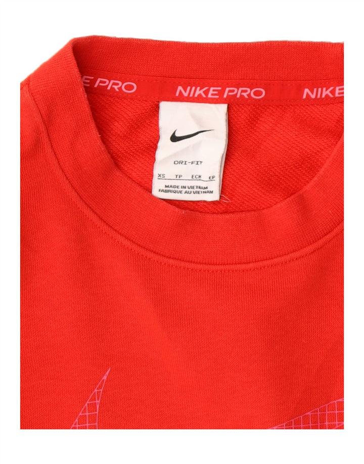 NIKE Mens Dri Fit Graphic Sweatshirt Jumper XS Red Cotton Vintage Nike and Second-Hand Nike from Messina Hembry 