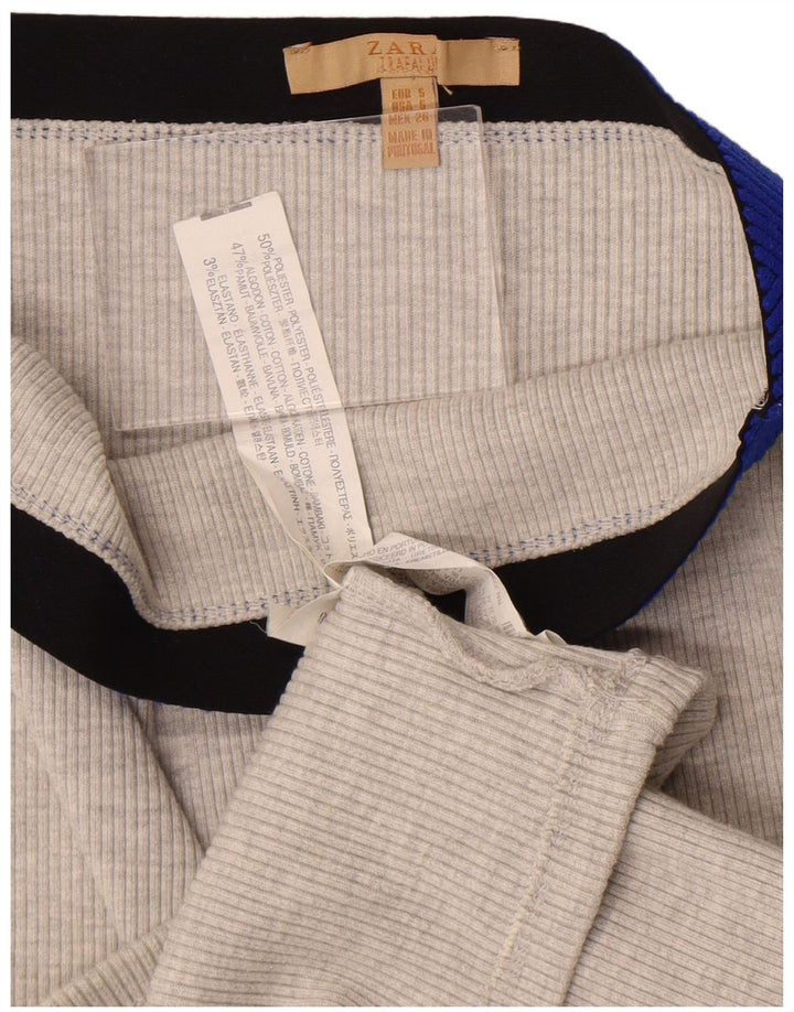 Gerader Rock „Trafaluc“ von Zara für Damen, Größe S, Größe S, Grau, Colourblock-Polyester