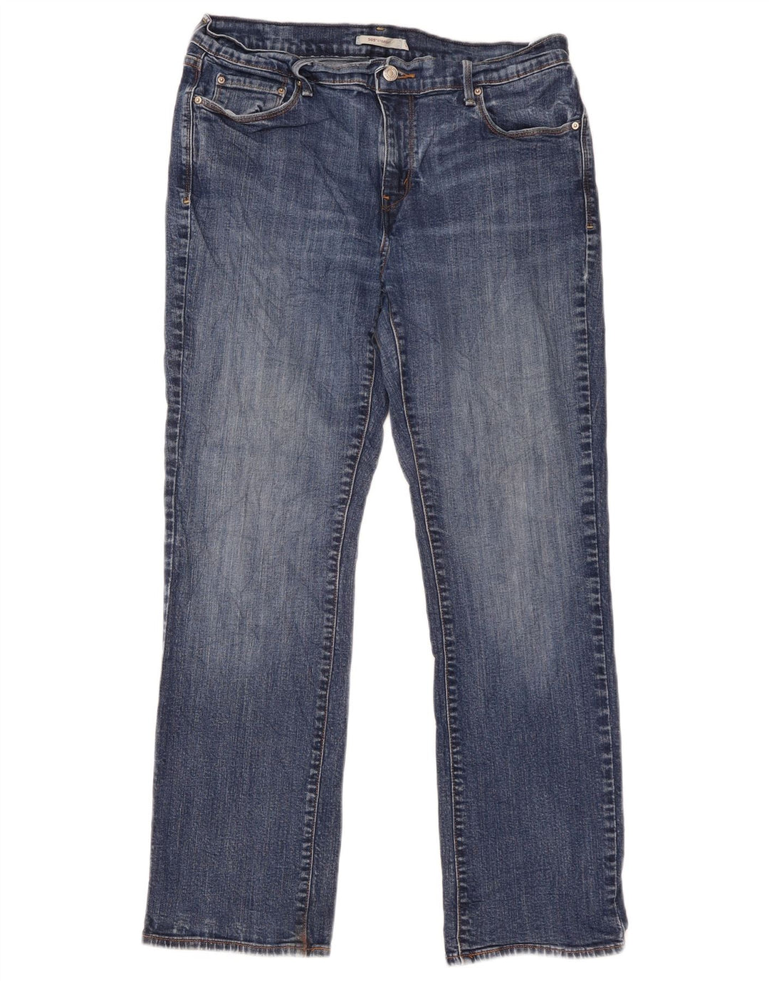 Levi's Damen 505 Straight Jeans W31 L29 Blaue Baumwolle